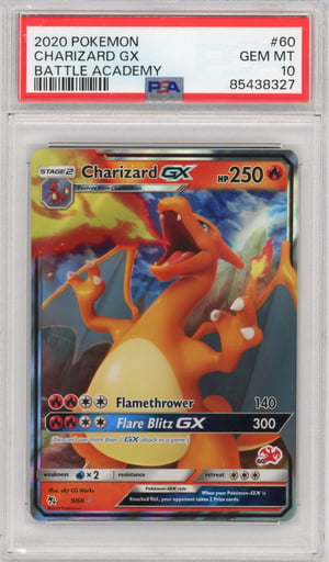 CHARIZARD GX - BATTLE ACADEMY · PSA GEM MT 10