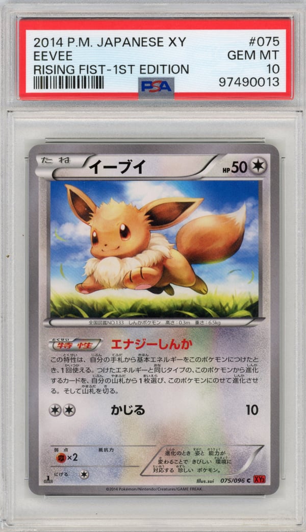 EEVEE - RISING FIST-1ST EDITION · PSA GEM MT 10