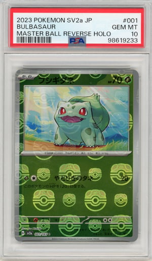 BULBASAUR - MASTER BALL REVERSE HOLO · PSA GEM MT 10