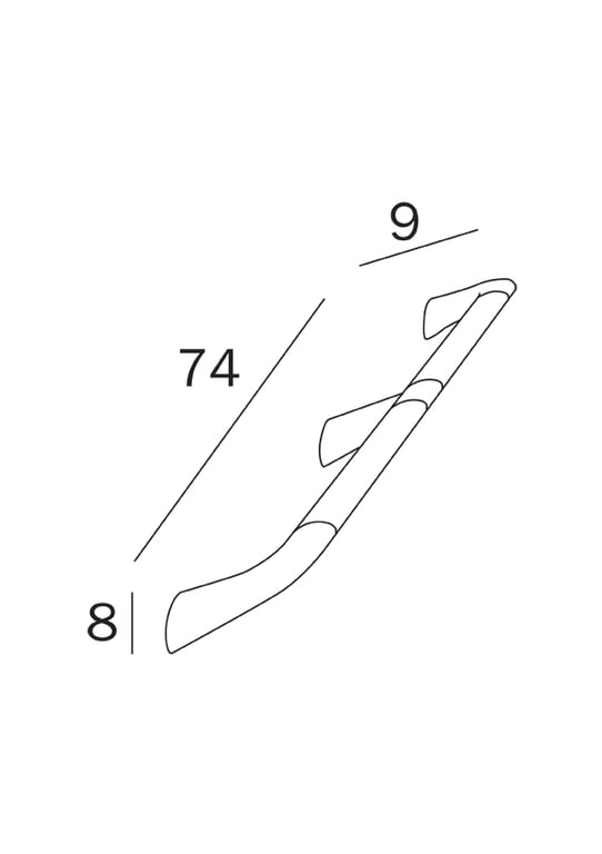 Confort Safety rail 74cm 3 fixings points image