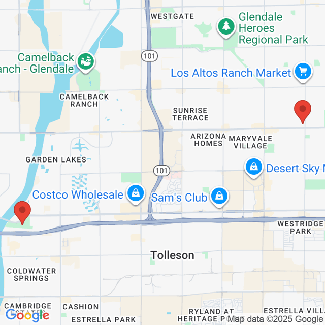 Friendship Park to Mega Furniture - West Phoenix