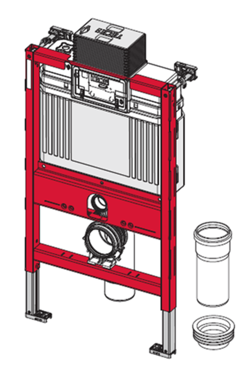 TECE 820mm Low Level Wall hung cistern WELS 4 Star rated image