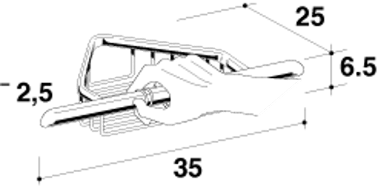 Hotellerie Foot rest with wire basket for corner installation image