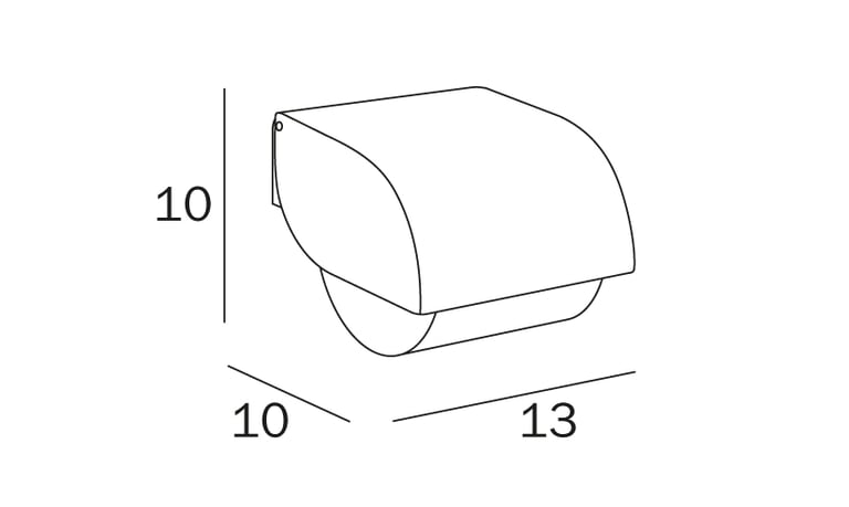 Hotellerie Single covered toilet roll holder image