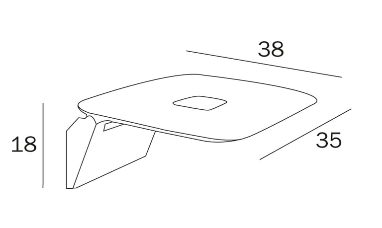 Hotellerie Shower seat fold up White = WZ image