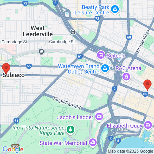 Perth Busport Zone B to Tomo Japanese Restaurant