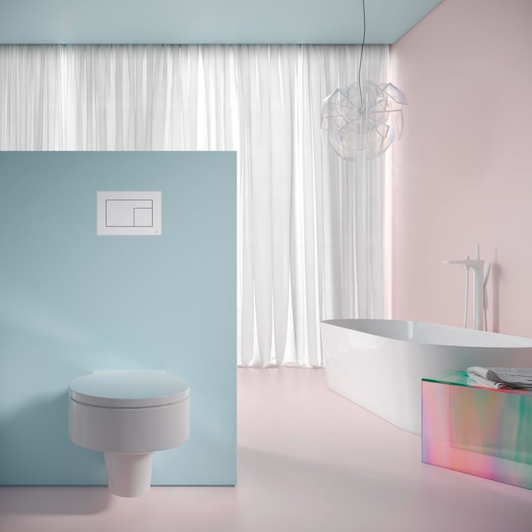 TECEvelvet Flush Button - White image