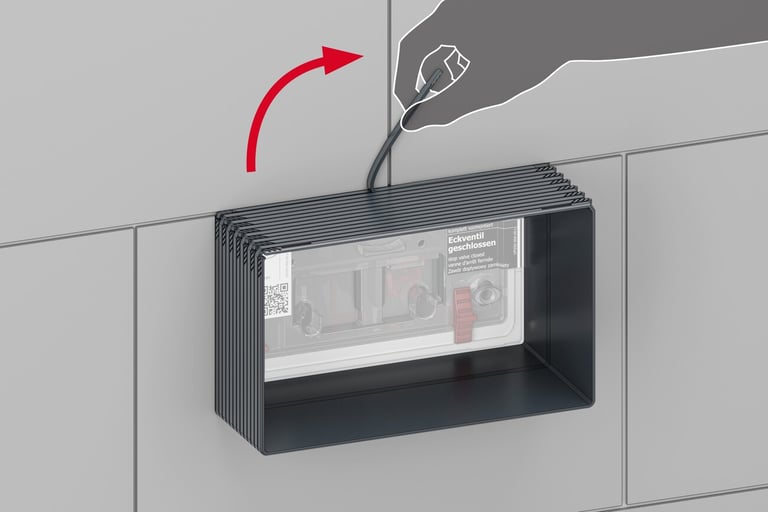 TECE 8cm Pedestal Cistern, Front button installation only image