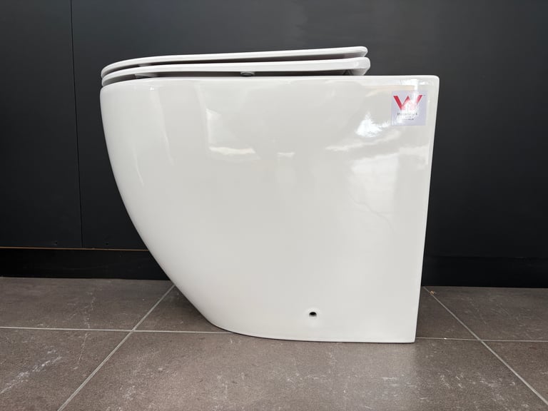 CaiTornado style floor mount pan with Soft Close Seat. image