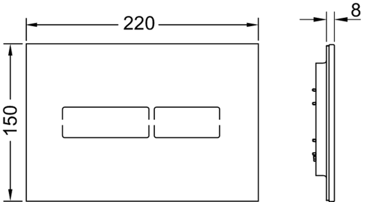 TECElux Mini White Glass Flush button image