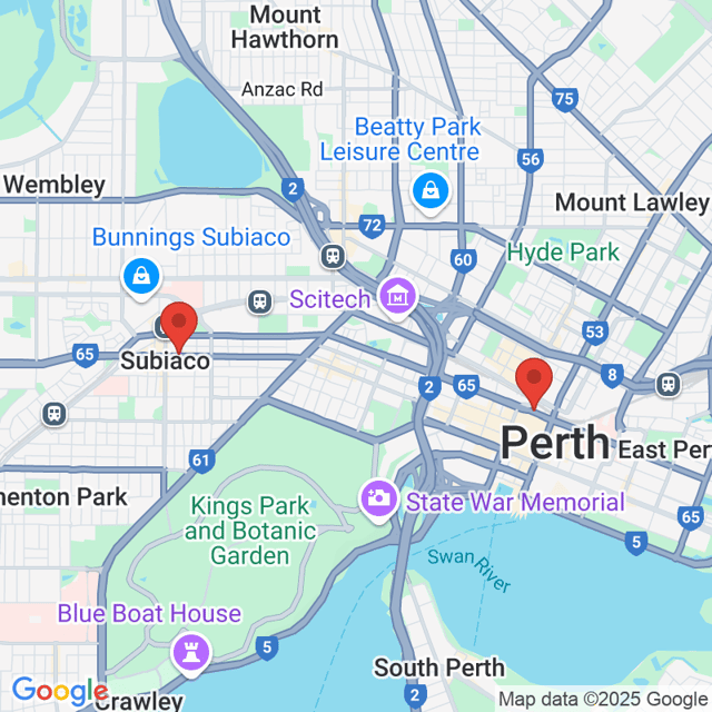 Perth City Station to Tomo Japanese Restaurant