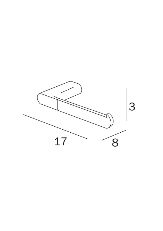 Mito toilet roll holder - Left - Chrome image