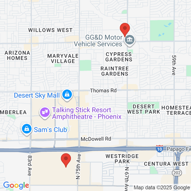 Amazon Fulfillment Center-PHX7 to Mega Furniture - West Phoenix