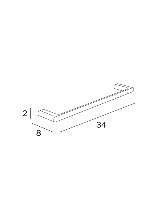 Mito Towel rail 30cm - Brushed Nickel image