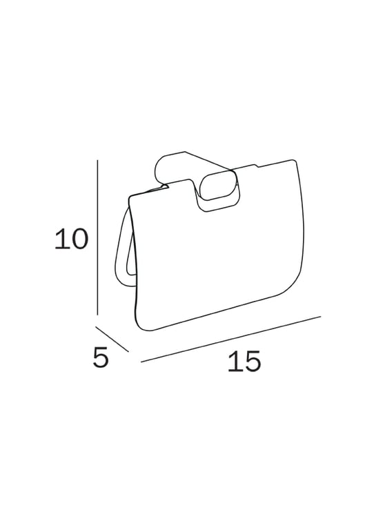 Mito  Covered toilet roll holder - Chrome - Black image