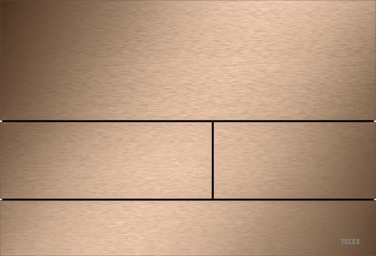 TECEsquare Metal II Flush button - Brushed Red Gold Optic image