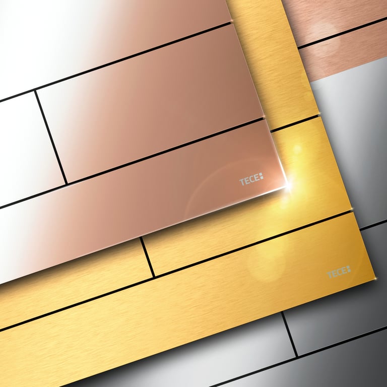 TECEsquare Metal II Flush button - Brushed Red Gold Optic image