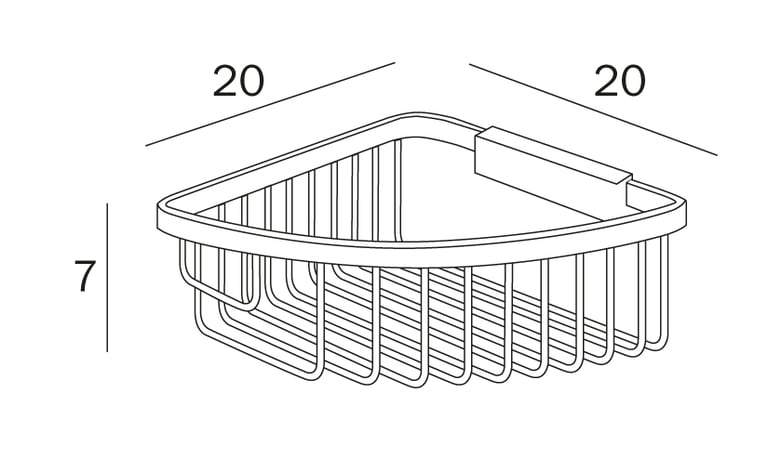 Inda Removable corner wire basket - deep image