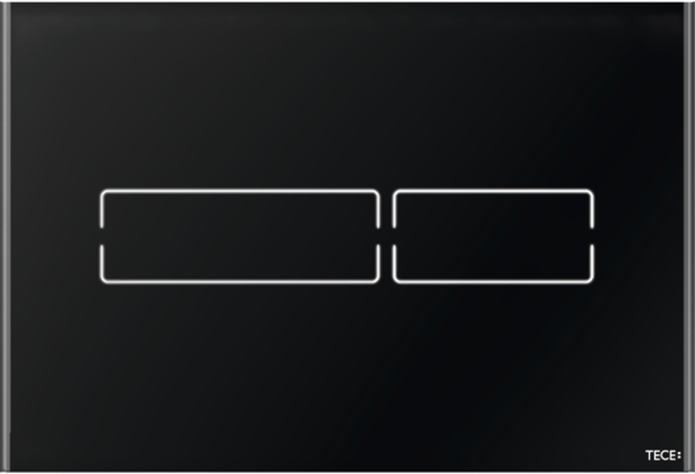 TECElux Mini Black Glass Flush button image