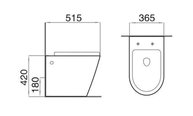 Faith Pedestal Pan & Seat - Rimless image