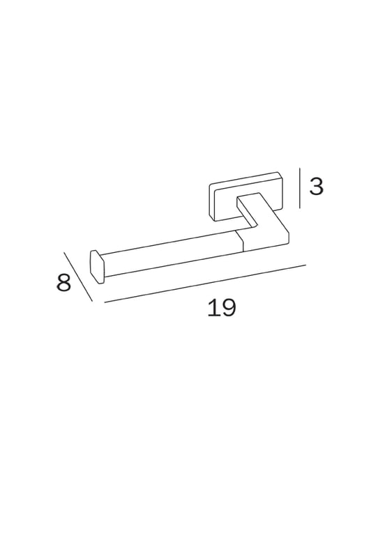 Lea Toilet Roll Holder - Right image