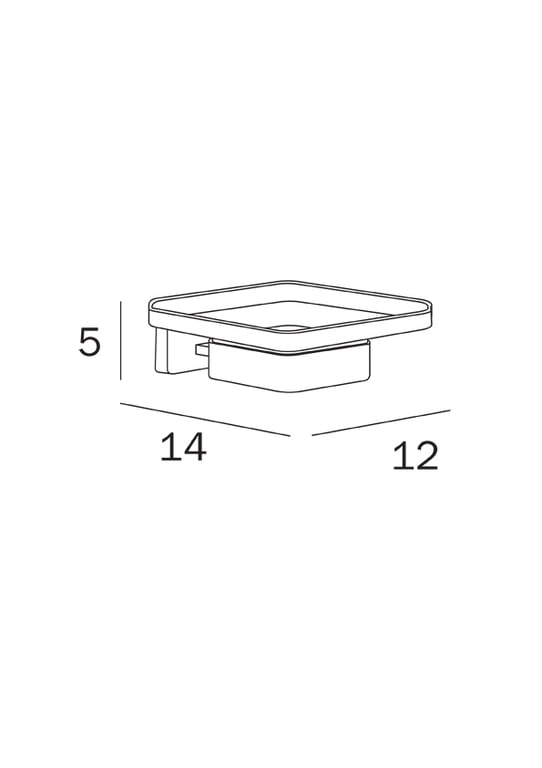 Lea Wall mounted soap dish & holder image