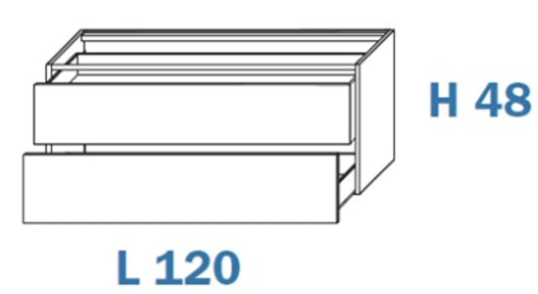 Perfetto Bathroom Furniture 120cm 2 drawer image