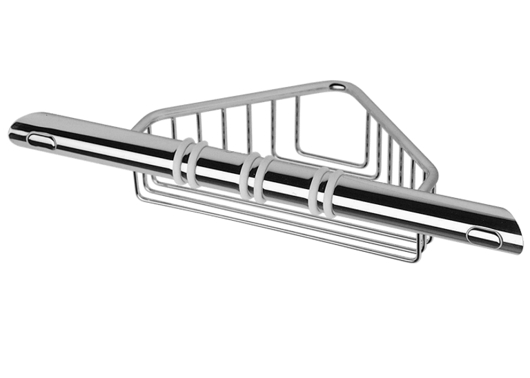 Hotellerie Foot rest with wire basket for corner installation image