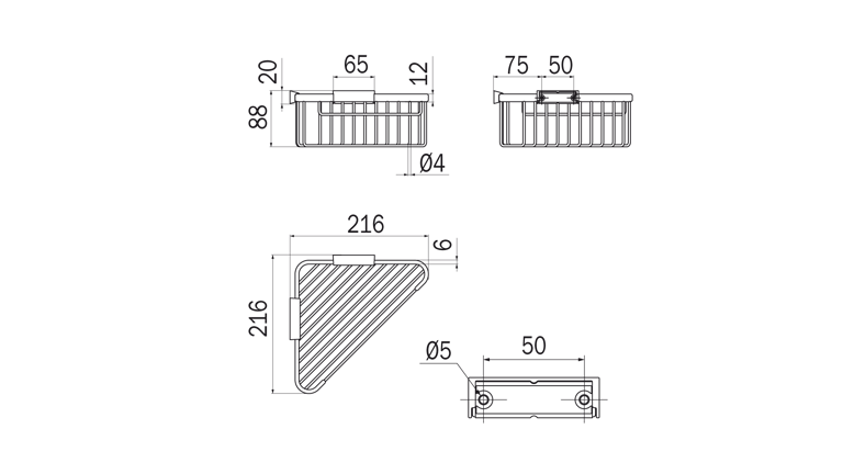Inda Corner Wire Basket image