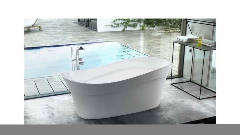 Pescadero Freestanding bath 1695 x 798mm, without overflow image