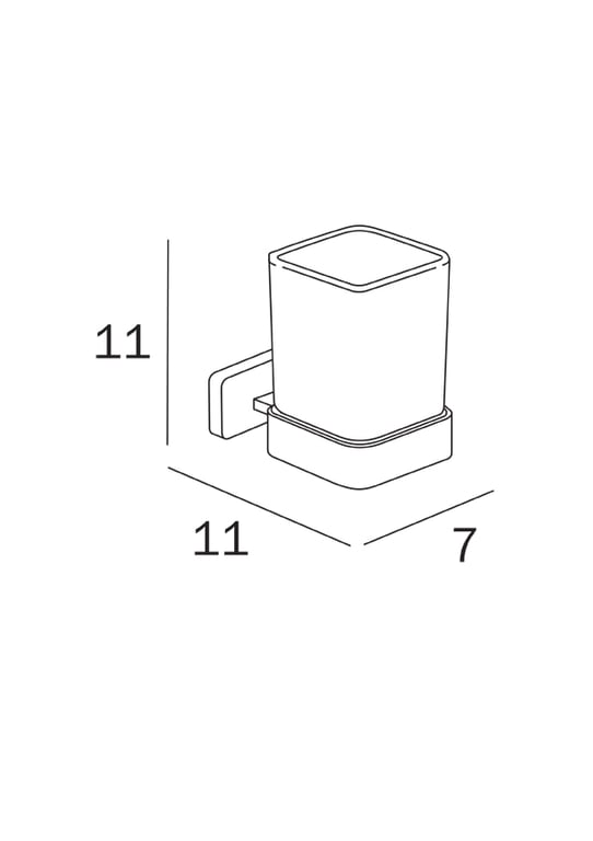 Lea Wall mounted tumbler with holder image