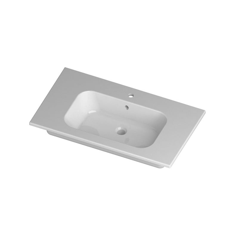 Perfetto Ceramic washbasin 1 Tap Hole 90cm - Matte White image