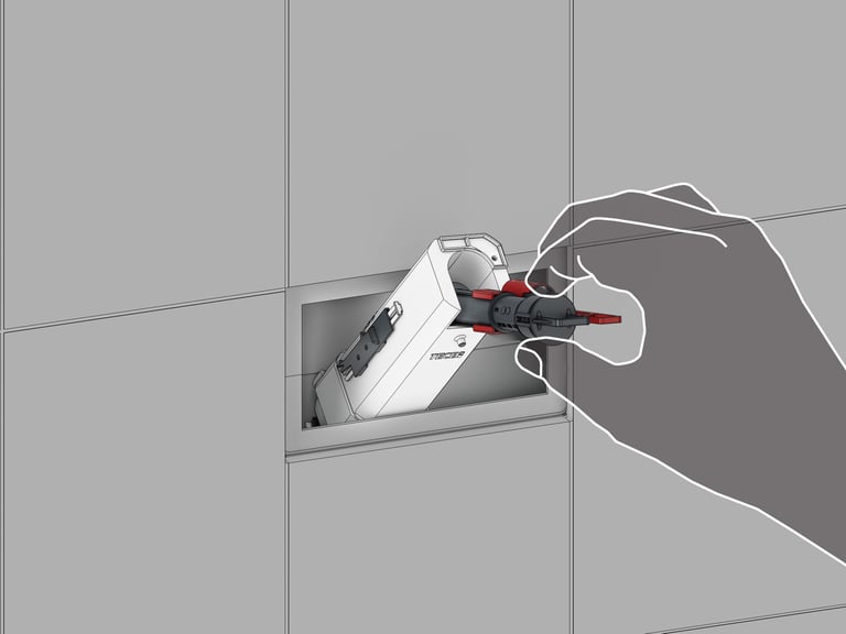 TECE 8cm Pedestal Cistern, Front button installation only image