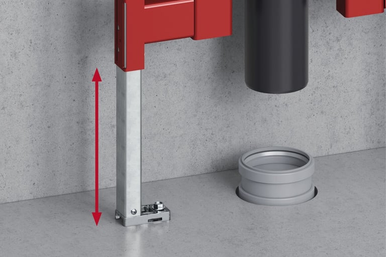 TECE 8cm Wall Hung Cistern, Front button installation only image