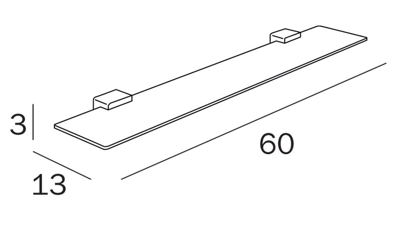 Lea Glass shelf 60cm image