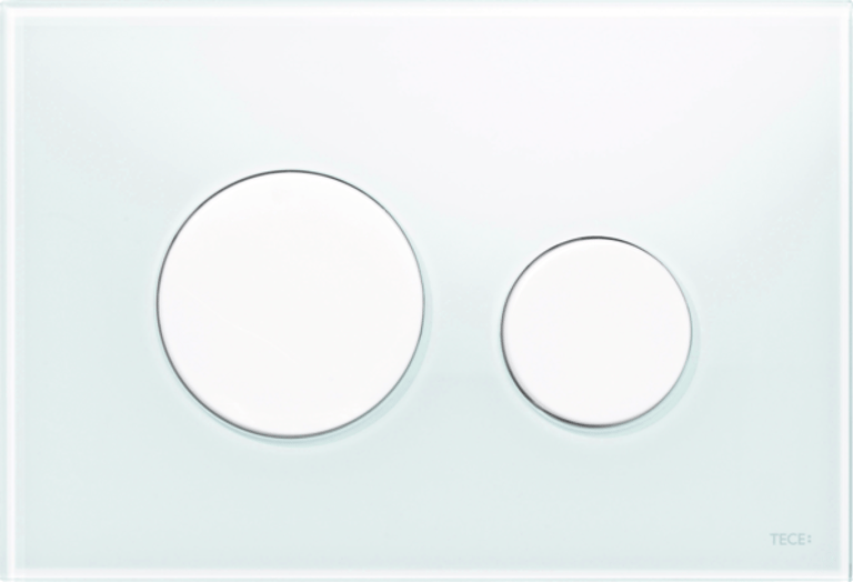 TECEloop Glass Flush button - White Glass White buttons image