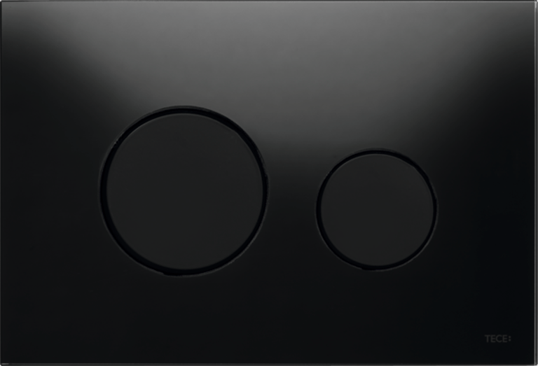 TECEloop Glass Flush button - Black Glass Black buttons image