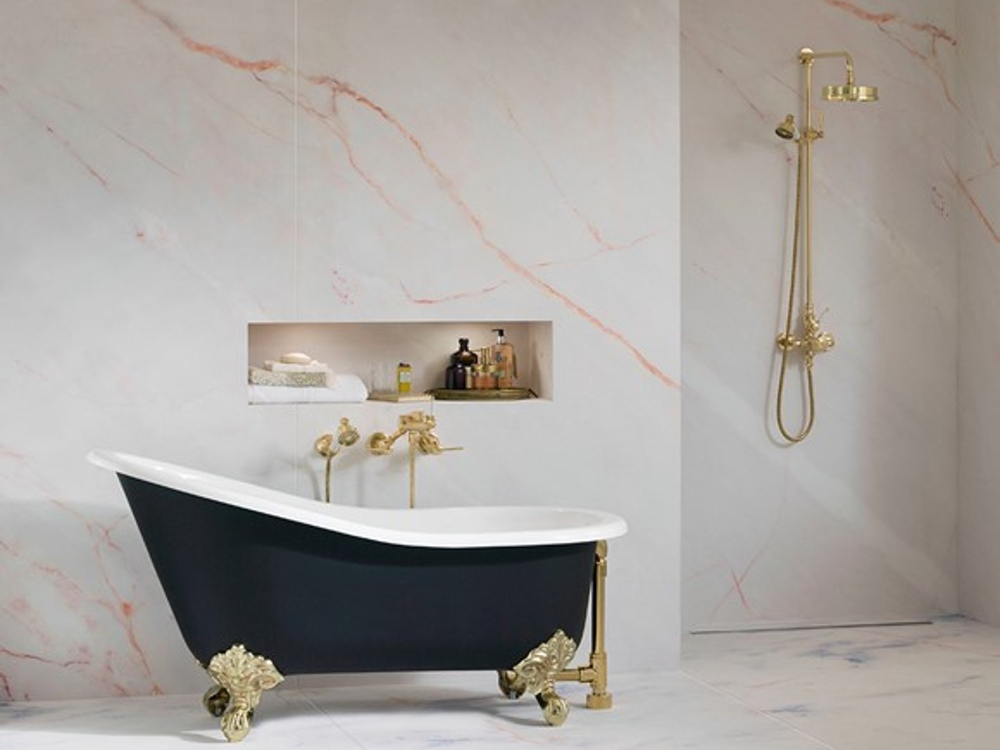 Shropshire with custom finish and Polished Brass feet image