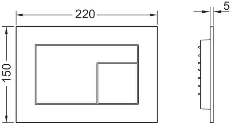 TECEvelvet Flush Button - White image