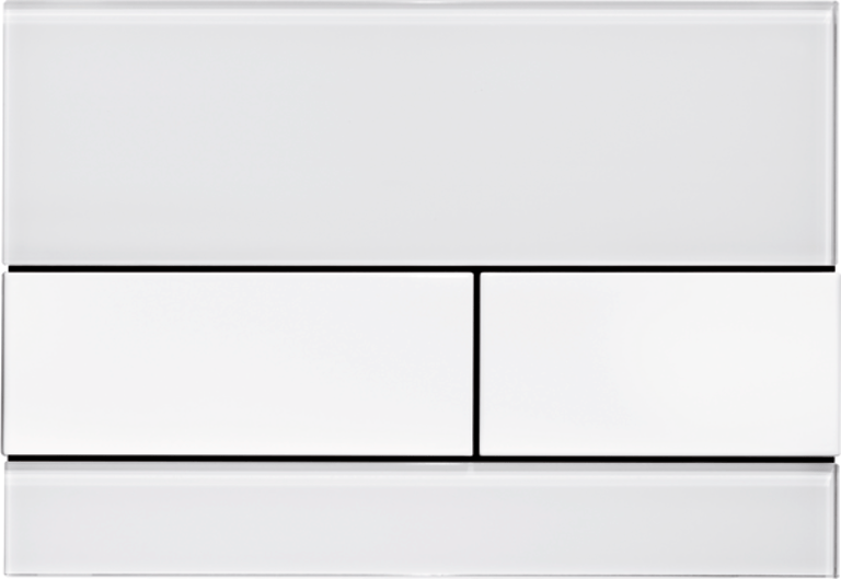 TECEsquare Glass Flush button - White Glass White buttons image