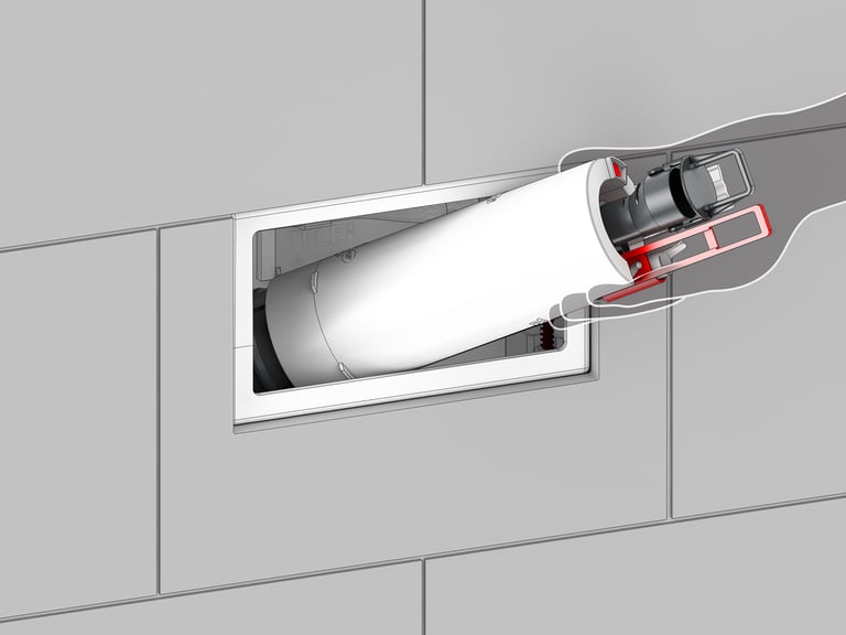TECE 820mm Low Level pedestal cistern WELS 4 Star rated, Front or Top flush button image