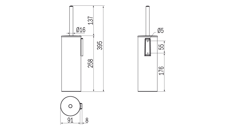 My Love Gloss White Toilet Brush image