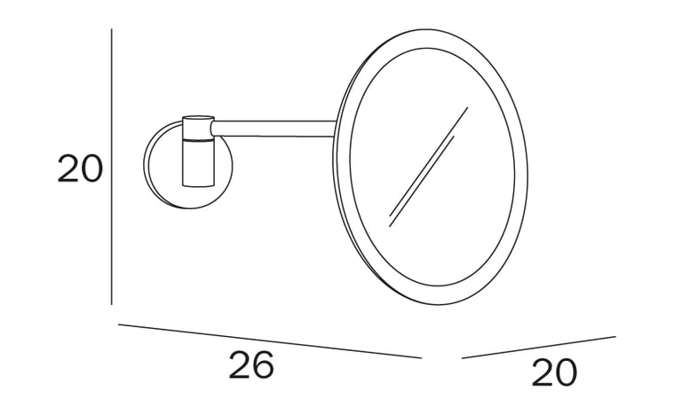 Inda Round Magnifying Mirror image