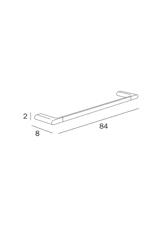 Mito Towel rail 80cm - Matte Black image