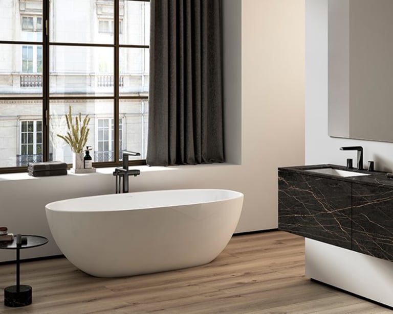 Barcelona 1800 Freestanding bath 1800 x 865mm, without overflow, with void under bath image