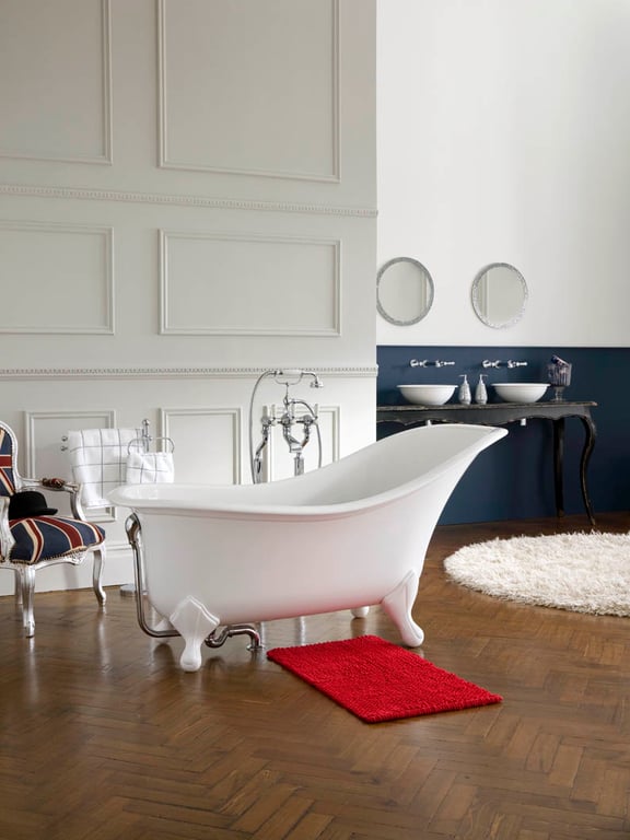 Drayton Claw foot bath 1685 x 842mm, without overflow, with White Quarrycast feet image