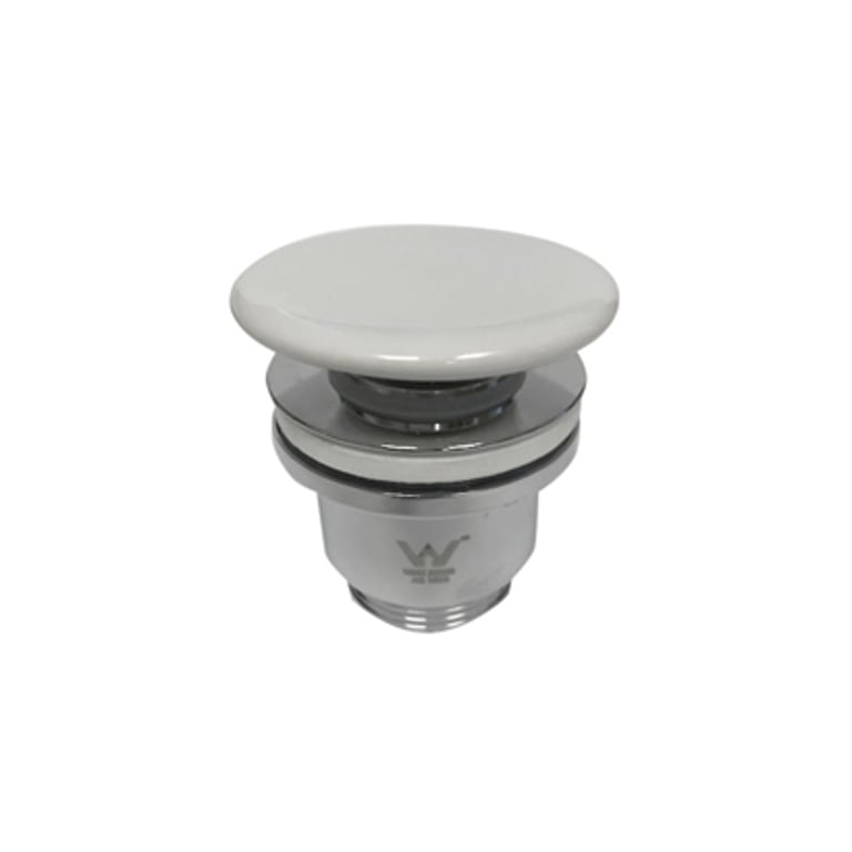 40mm Universal Push Pop Plug & Waste - Ceramic Top image