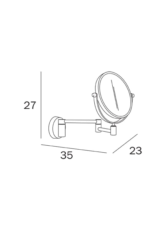 Inda Revolving magnifying mirror image