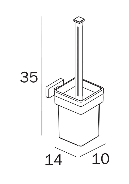 Lea Wall mounted toilet brush image