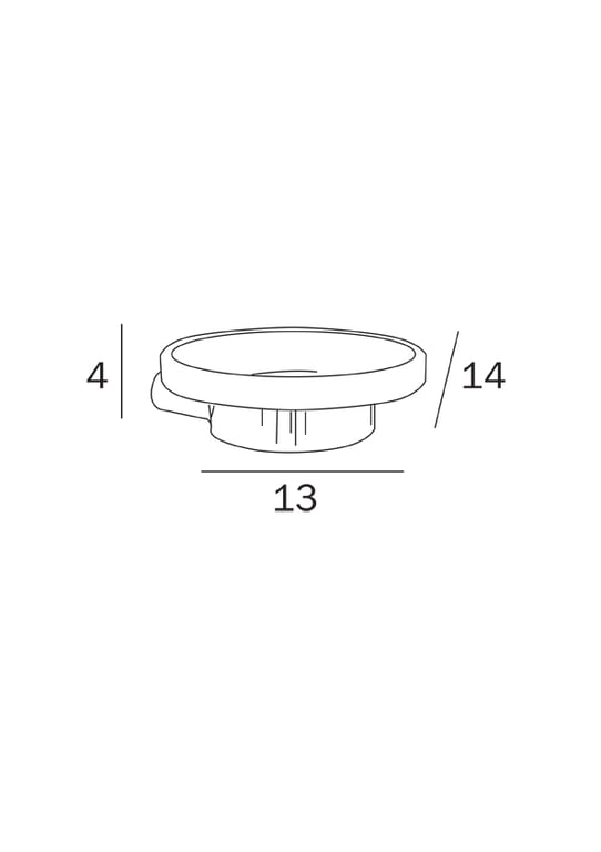 Mito Wall mounted soap dish & holder - Chrome image